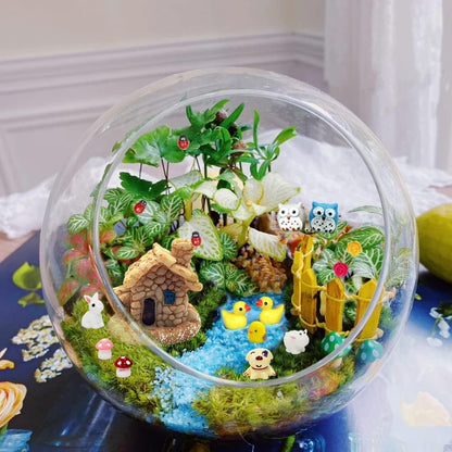 Dracarys Selected 100 Pcs Fairy Garden Accessories, Mini Resin Animals, Miniature Figurines, Micro Landscape Ornaments Kit, Garden DIY Animals, Environmental Resin, Forest Encounters