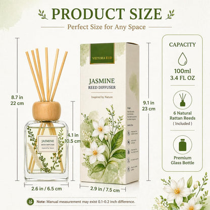 Luxury Hotel Scent Reed Diffuser 100ml (3.38oz) | No.1898 Hotel Collection Diffuser Oil Inspired by Ritz Carlton | Home, Bathroom & Office Decor | Long-Lasting Room Freshener Gift Set