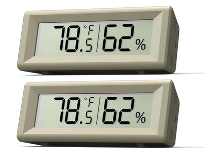 Small Digital Hygrometer, Humidity Meter, Indoor Thermometer, Room Temperature and Humidity Monitor, Gauge with Accurate Sensor, for House, Home, Baby Room, Greenhouse, Humidor, Incubator, Reptiles
