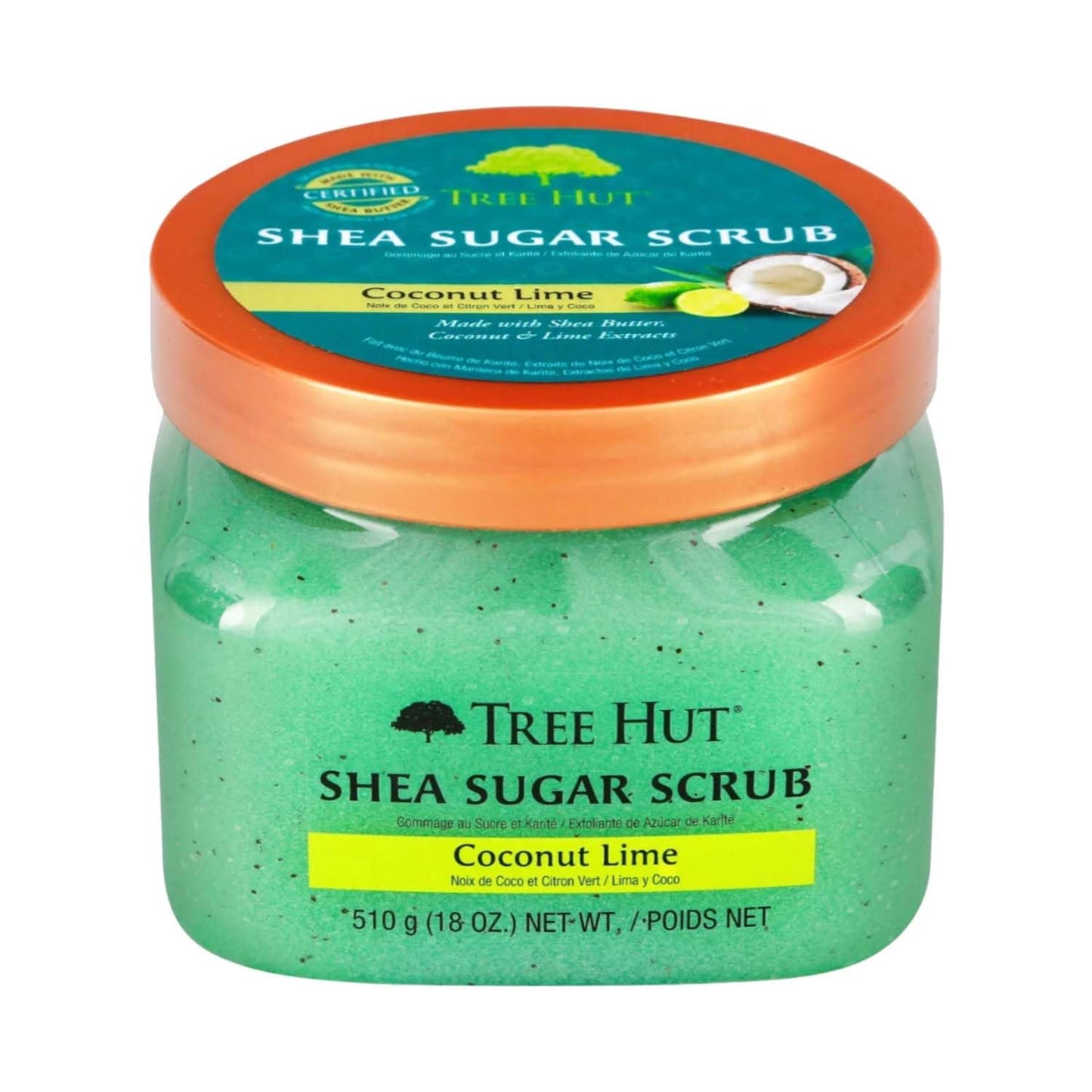 Tree Hut Shea Sugar Scrub - Coconut Lime - 18 oz - Exfoliating Body Scrub for Smooth, Glowing Skin - Made with Real Sugar and Shea Butter