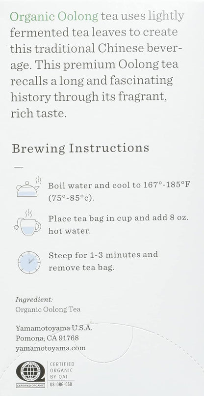 Yamamotoyama Organic Oolong Tea Bag 18 ct (Pack of 6)