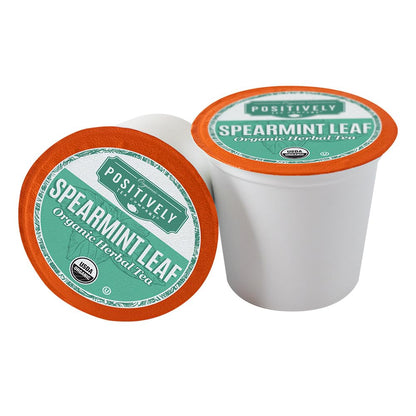 Organic Positively Tea Company, Spearmint Herbal Tea, K-Cup Compatible, 24 Pods