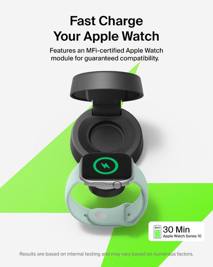 Belkin Qi2.2 25W Wireless 2 in 1 iPhone Charger, Fast Charging for Travel
