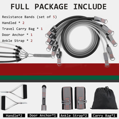 Resistance Bands with Handles, Exercise Bands with Handles, Door Anchor