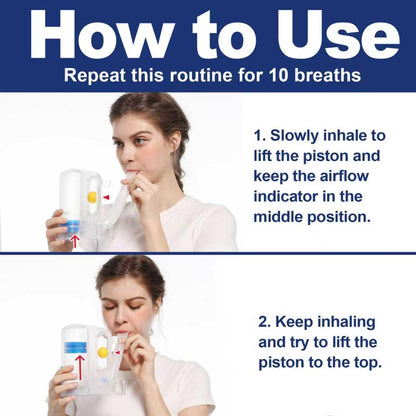 Breathing Exercise Device for Lungs, Exerciser, One‑Ball Design for Gentle Breathing Training & Recovery Support, Easy to Clean