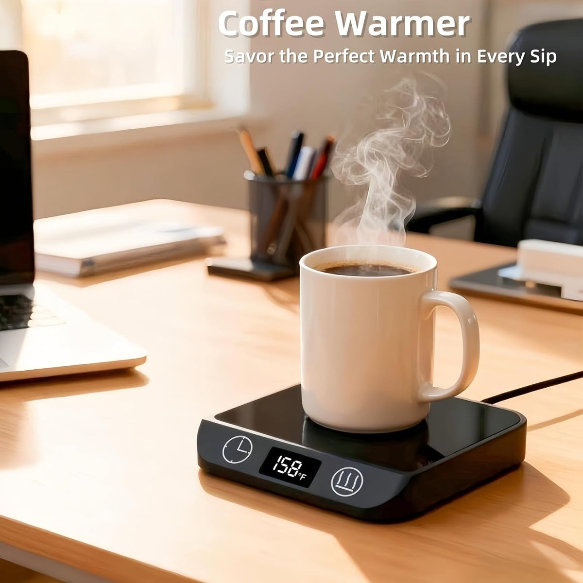 Coffee Mug Warmer & Candle Warmer 2-in-1, Electric Cup Warmer for Desk