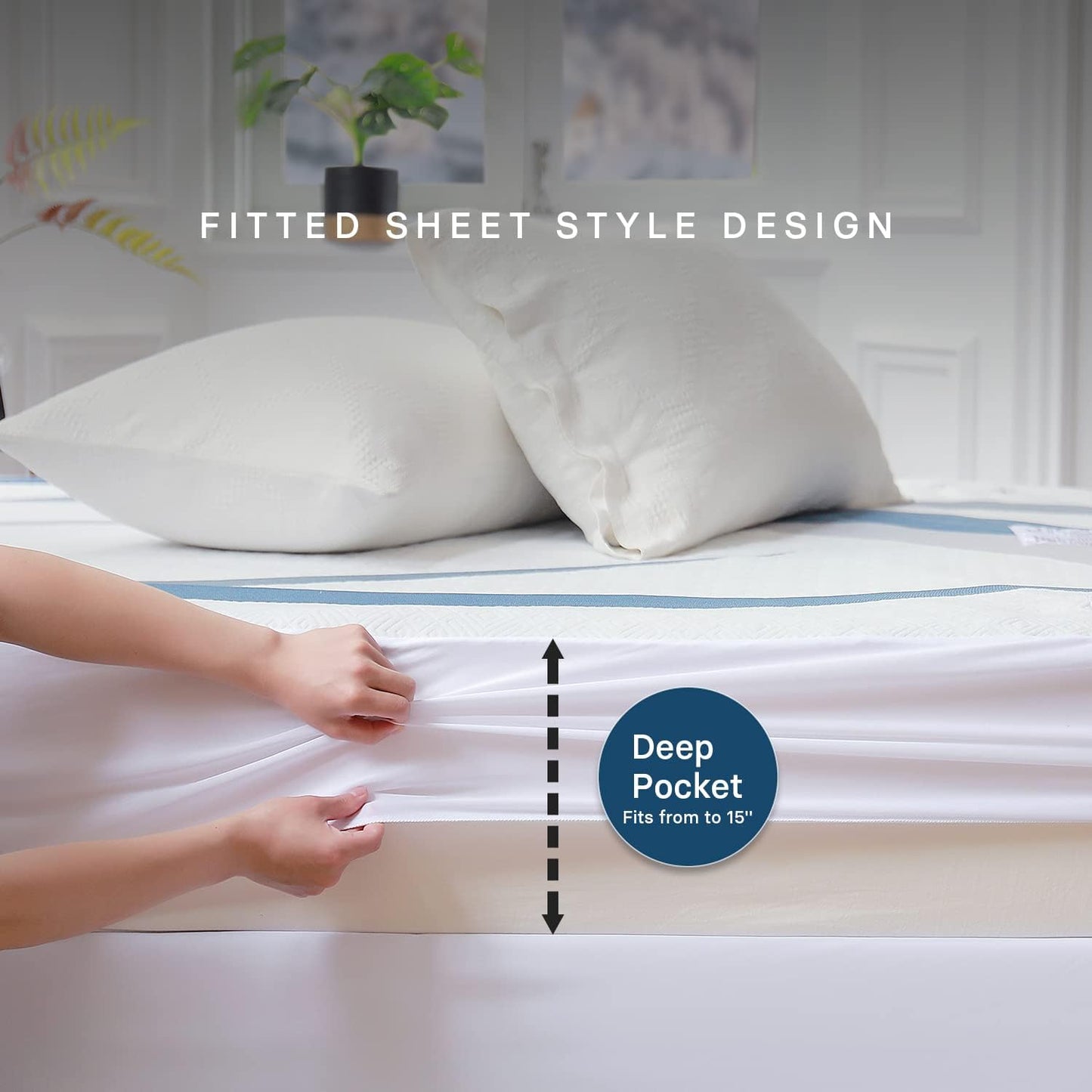 GOTCOZY Heated Mattress Pad Mini Twin Size-Heated Pad for Bed Warmer(White)