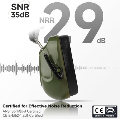 Noise Reduction Ear Protection Ear Muffs, Shooting Ear Protection, SNR 28dB Noise Cancelling Headphones for Adults Kids Autism, Hearing Protection for Shooting,Gun Range,Mowing