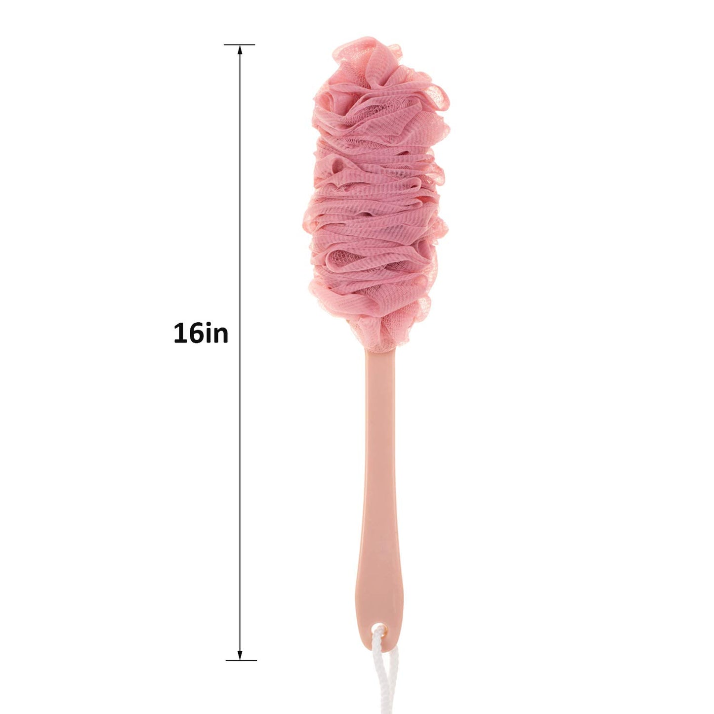 Back Scrubber for Shower, Loofah Long Handle Bath Body Brush, Soft Nylon Mesh Sponge On a Stick for Shower Men Women Kids Elderly, Exfoliating Scrub Cleaning Luffa for All Kinds of Skin(Blue)