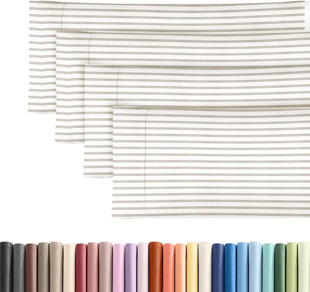 Standard Pillow Cases Set of 10 - Ultra Soft Hotel Quality Pillowcase Covers - Comfy, Cozy & Wrinkle Free - Shrink, Stain and Fade Resistant - Machine Washable Pillow Protectors - 10 Pcs Set - White - Colors A