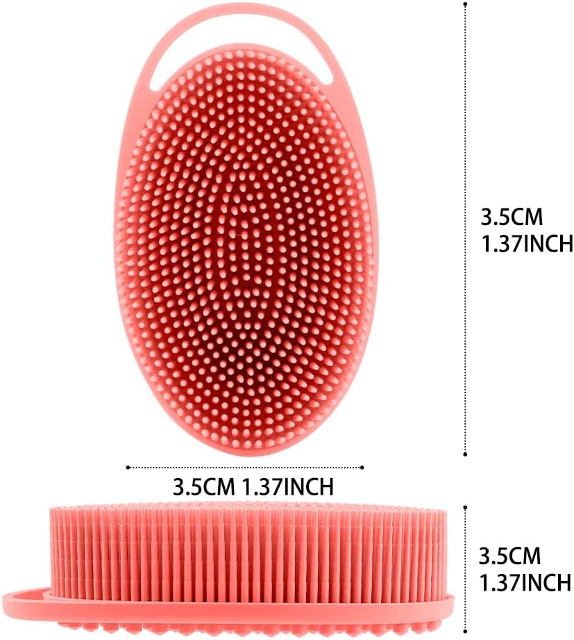 Silicone Body Scrubber, Exfoliating Body Scrubber Silicone, 3pack Soft Loofah Silicone Body Scrubbers for Use in Shower, Shower Scrubber for Body, Silicone Scrubber Men Women for All Skin
