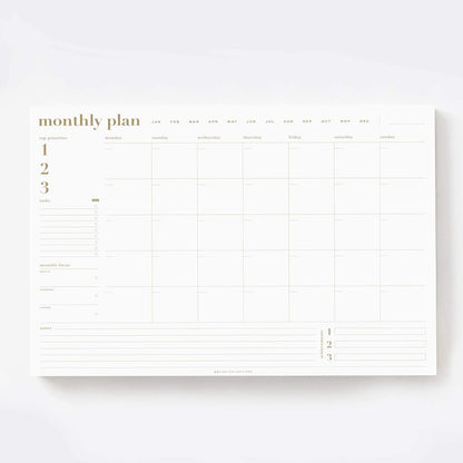 Bliss Collections Weekly Planning Pad, To Do List Notebook - Undated Tear-Off Sheets Notepad - Work Calendar, Organizer, Scheduler for Goals, Tasks - Minimalist, 8.5" x 11", 50 Sheets