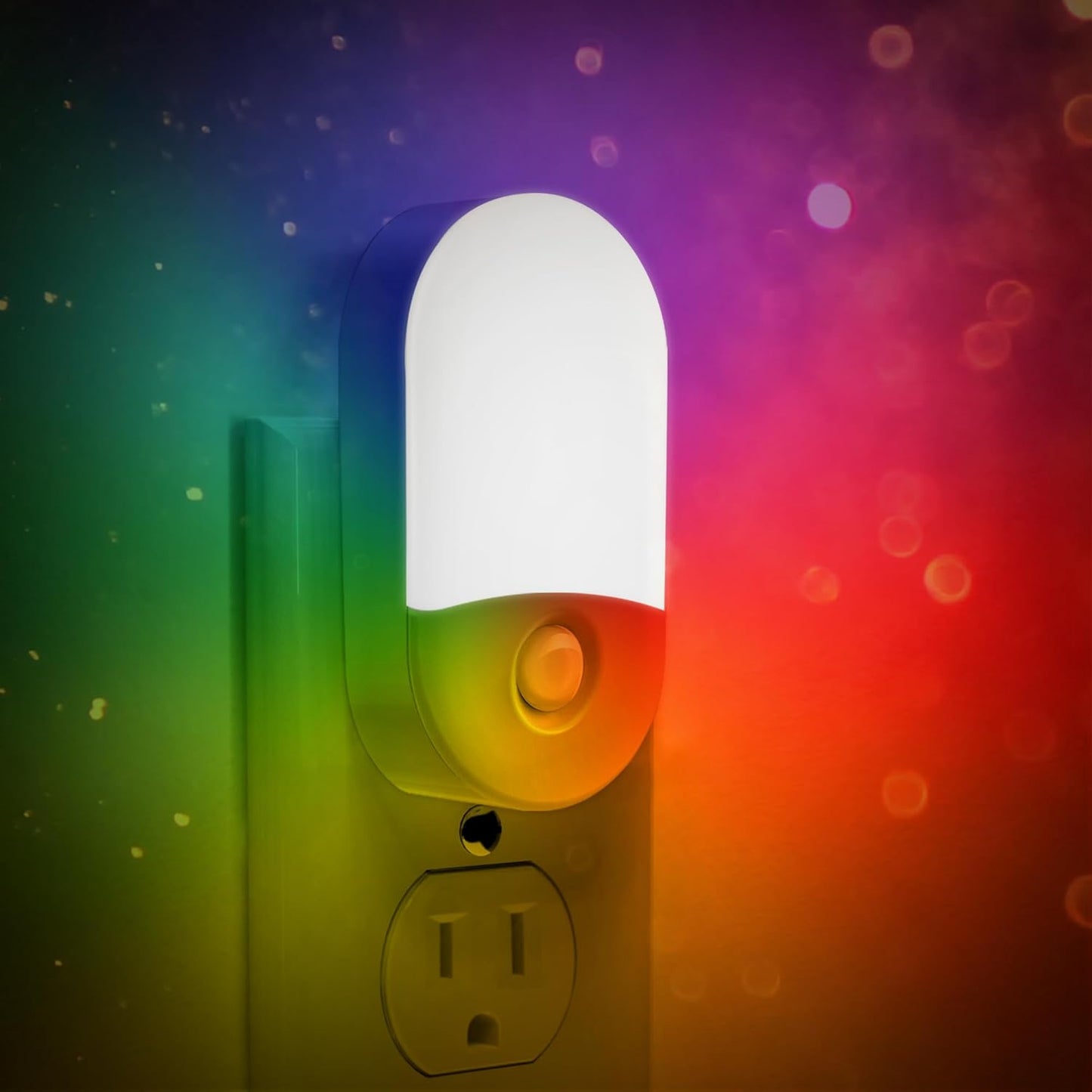 L LOHAS LED Amber Night Light, Night Lights Plug into Wall[2 Pack], 0.6W 2000K LED Night Light, Dusk to Dawn Sensor, 30/60LM Adjustable Brightness, Automatic Low Blue Nightlight for Kids, Bathroom