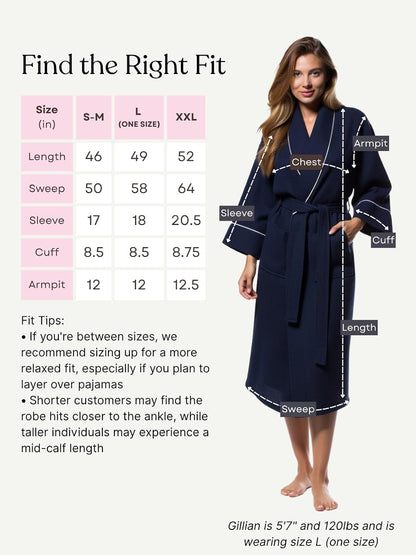 Turquaz Womens Lightweight Waffle Kimono Bathrobe for Men - Soft Quick-Dry Spa & Summer Towel Robe, Cotton Blend