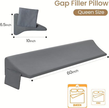 Vekkia 24" x 24" x 5.5" Bed Wedge Pillow for Sleeping – Triangle Pillow for Sleep Apnea, Acid Reflux, Snoring & Back Support, Post-Surgery Recovery, with Pockets & Washable Cover