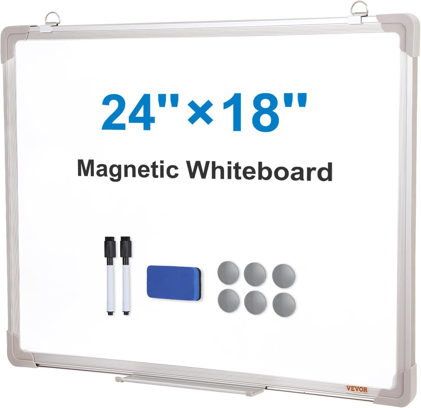 VEVOR Dry Erase Calendar for Wall, 36 x 24 Inches Whiteboard Calendar, Monthly Planner Magnetic Dry Erase Board, 1 Magnetic Erase & 2 Dry Erase Marker & Movable Tray for Restaurant Office Home School