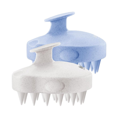 HEETA Hair Scalp Massager Shampoo Brush 2 Pack, Soft Silicone Bristles to Remove Dandruff, Waterproof Hair Scrubber for Both Wet Dry Use, Suitable for Men & Women (Green & Black)