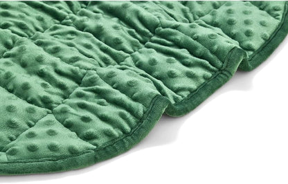 TONGDADA Weighted Lap Blanket 7lbs for Adult,Perfect for Relaxation, Lounging, Napping, Sleeping & Travel,Luxury Minky Weighted Body Blanket,Weighted Throw Blanket-Dark Grey Minky Dot, 29" x 24"