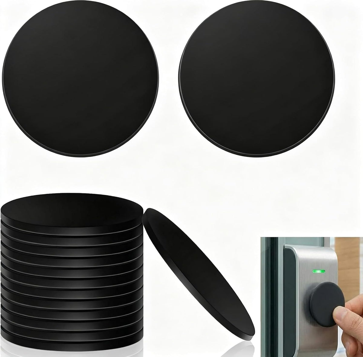 25mm Round NFC Tags NTAG215 NFC Coin Tags with Adhesive Back