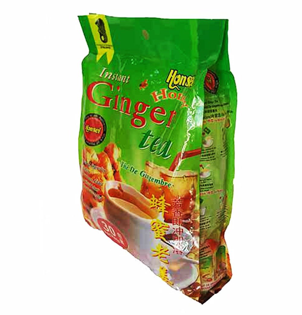 Honsei Instant Honey Ginger Tea (60 Sachets) 18G/0.63oz- 2Packs