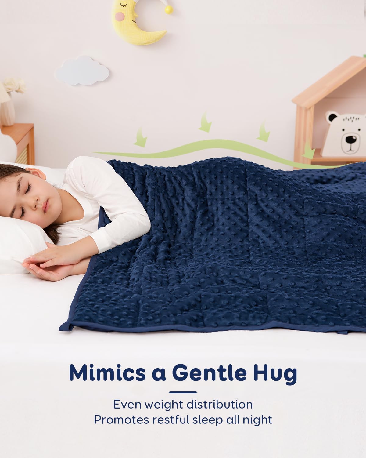 Kivik 2 lbs Weighted Lap Pad, Ultra Soft Minky Dotted Heavy Blankets Throw for Better Study Relaxing & Sleeping, Machine Washable, 20 x 30 Inches, Purple