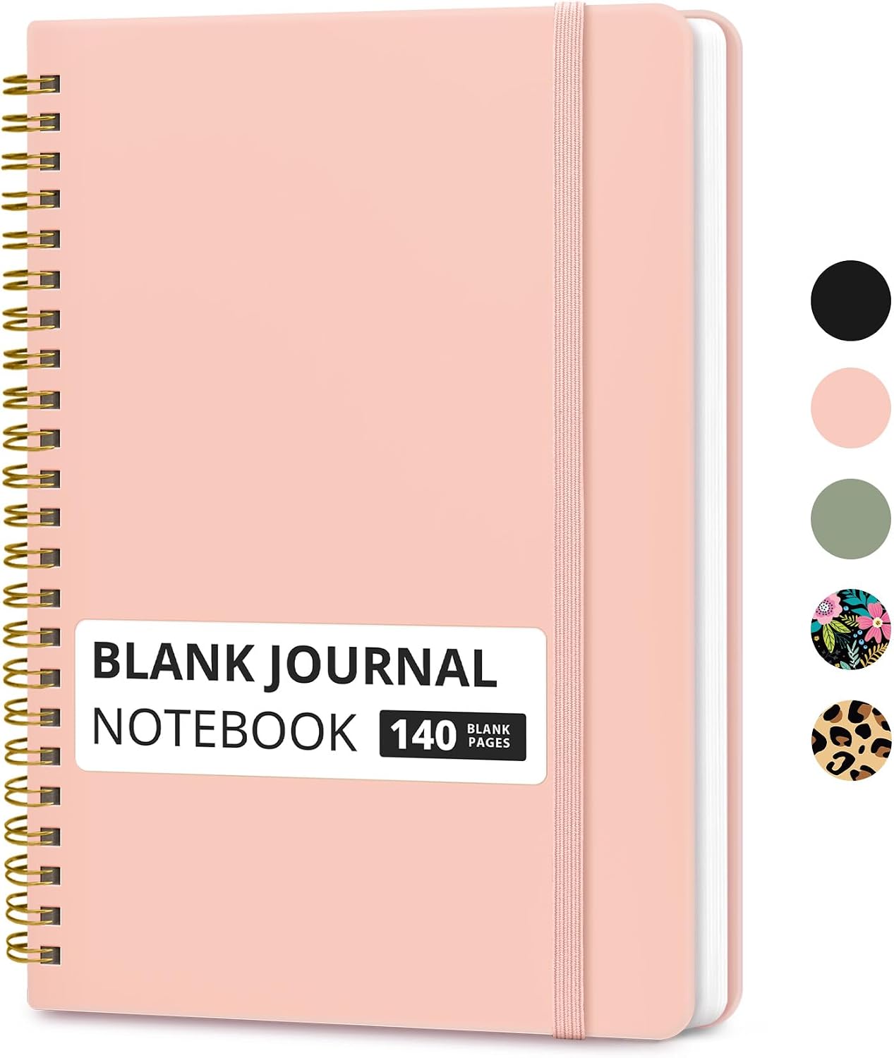 Taja Lined Spiral Journal Notebook for Women & Men, 140 Pages, College Ruled Hardcover Notebook for Work & Note Taking, Journals for Writing, A5(5.7" x 7.9") - Green