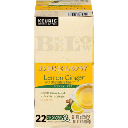 Bigelow Tea Lemon Ginger Herbal K-Cup Pods, 12 Count (Pack of 6)