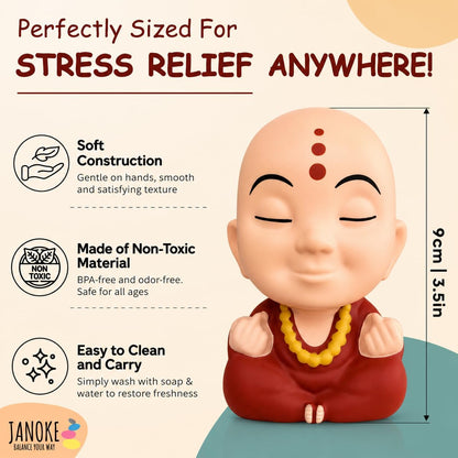 Funny Stress Balls for Adults - Zen Style Squishy Squeeze Toy, Hilarious Gag Gift for Coworkers, Men & Women – Unique Stress Relief Desk Toy