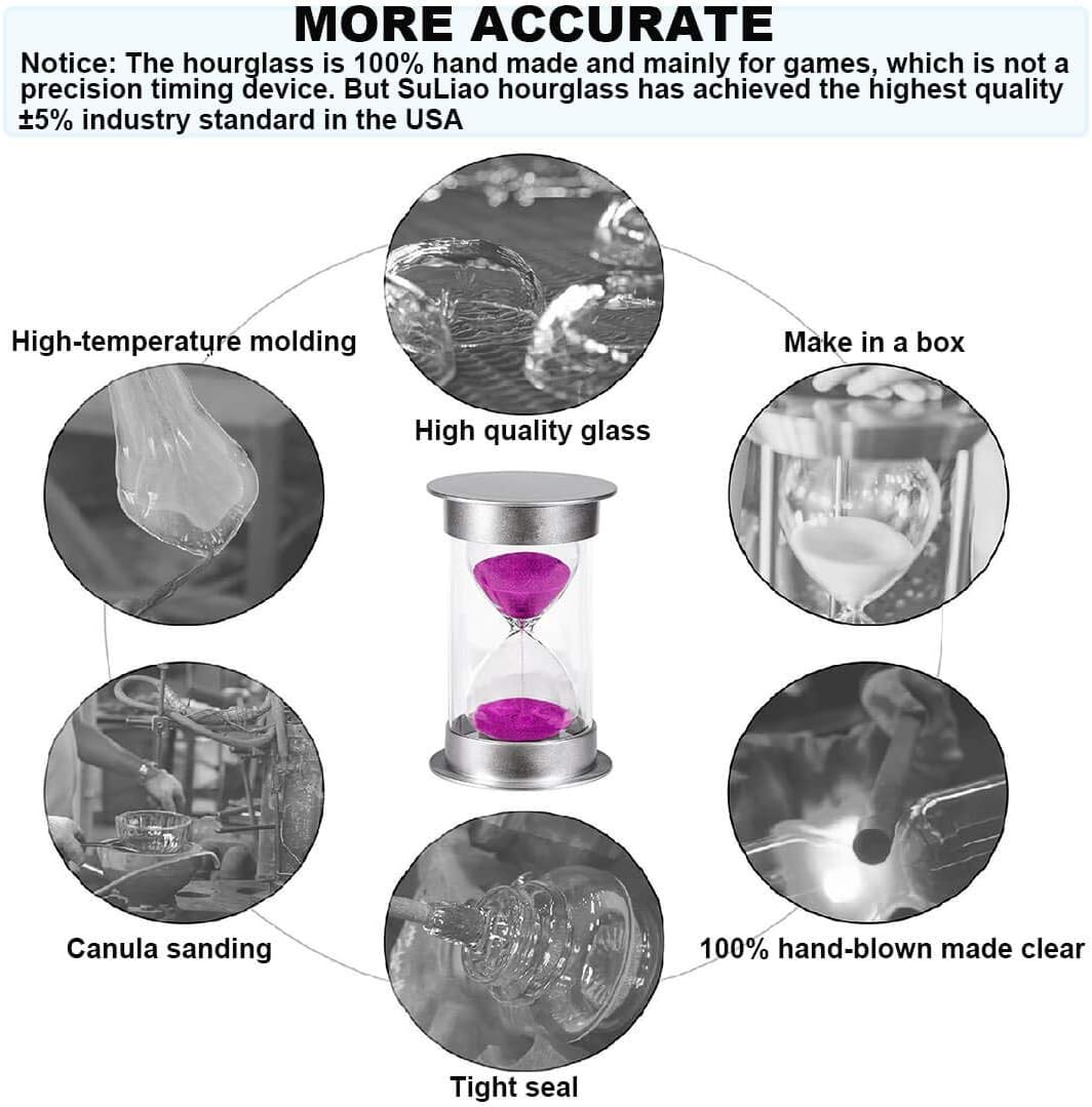 2 Minute Hourglass Sand Timer with Suction Cup,Unbreakable Sucker Sand Clock Timer 2 min,Plastic Mini Sand Watch,Rotatable Reloj De Arena for Kids Toothbrush(Blue)