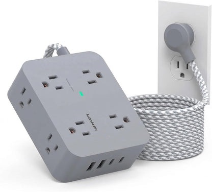 HANYCONY Surge Protector Power Strip, 1080J, 5 Ft Braided Extension Cord