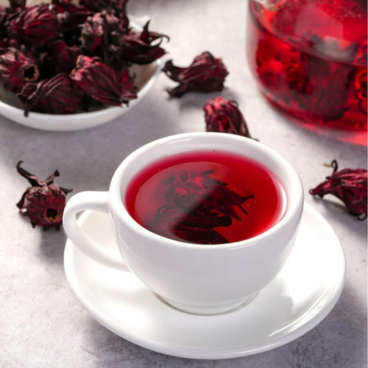 Kuting Premium Hibiscus Tea Bags, 100% Natural Herbal Mint Tea, Sugar Free, Gluten Free, Soy Free, Non-GMO, 30 Count Round Eco-Conscious Teabags (Hibiscus Tea)