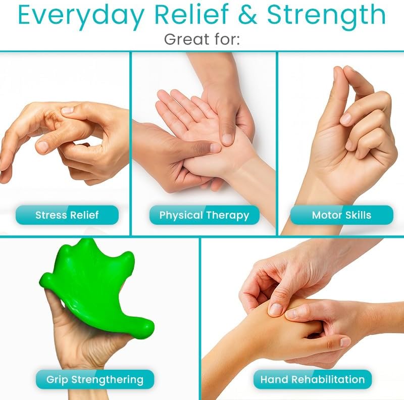 Vive Therapy Putty for Adults, for Hand (2 Pack) - Occupational Sensory Stress Relief Tools - for Physical Exercise, Finger Pain, Grip Strength, Rehab, Arthritis, Forearms, Fidgeting, Motor Skills
