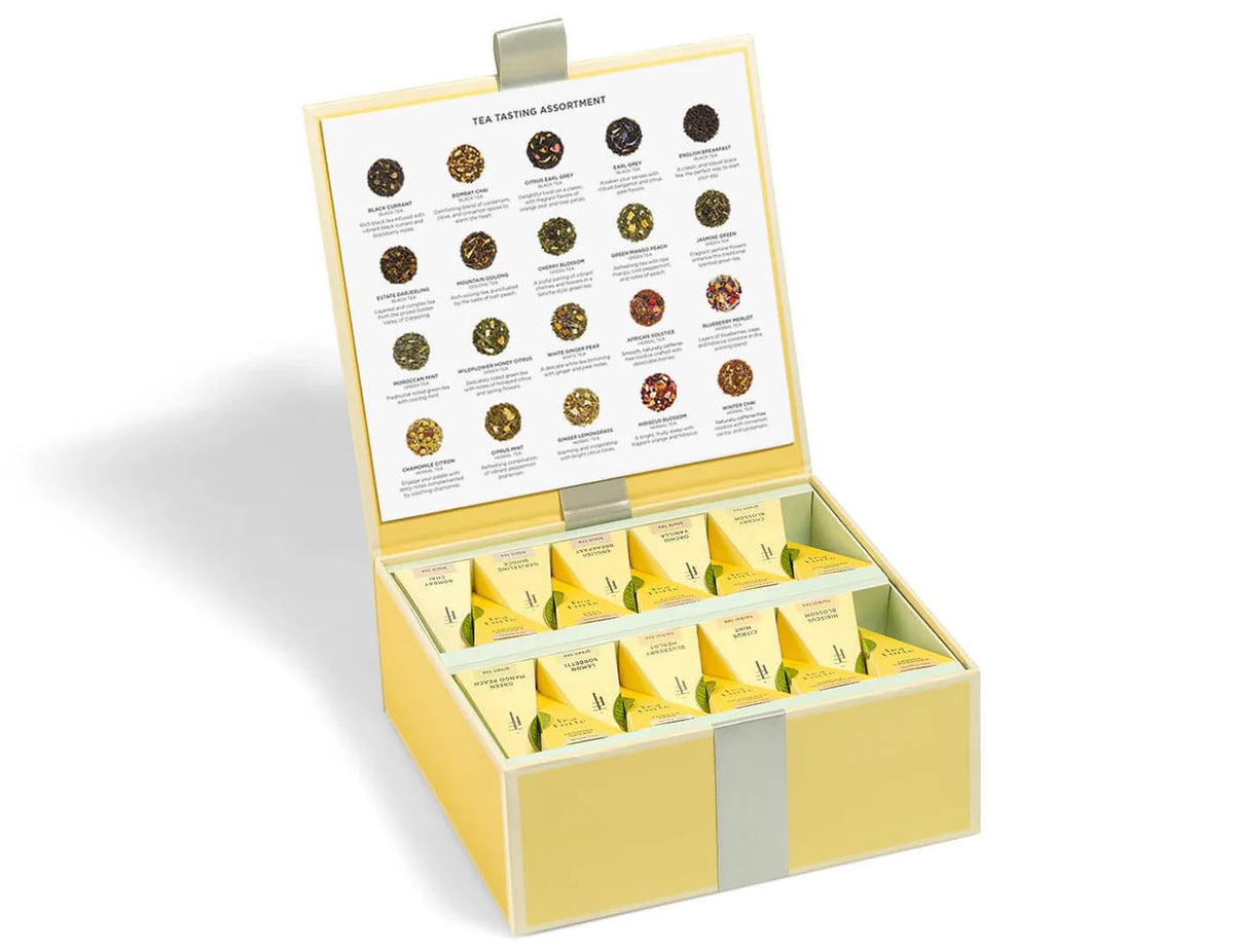 Tea Forte Tea Sampler, 40 Pyramid Infuser Bags, Premium Tea Gift Set