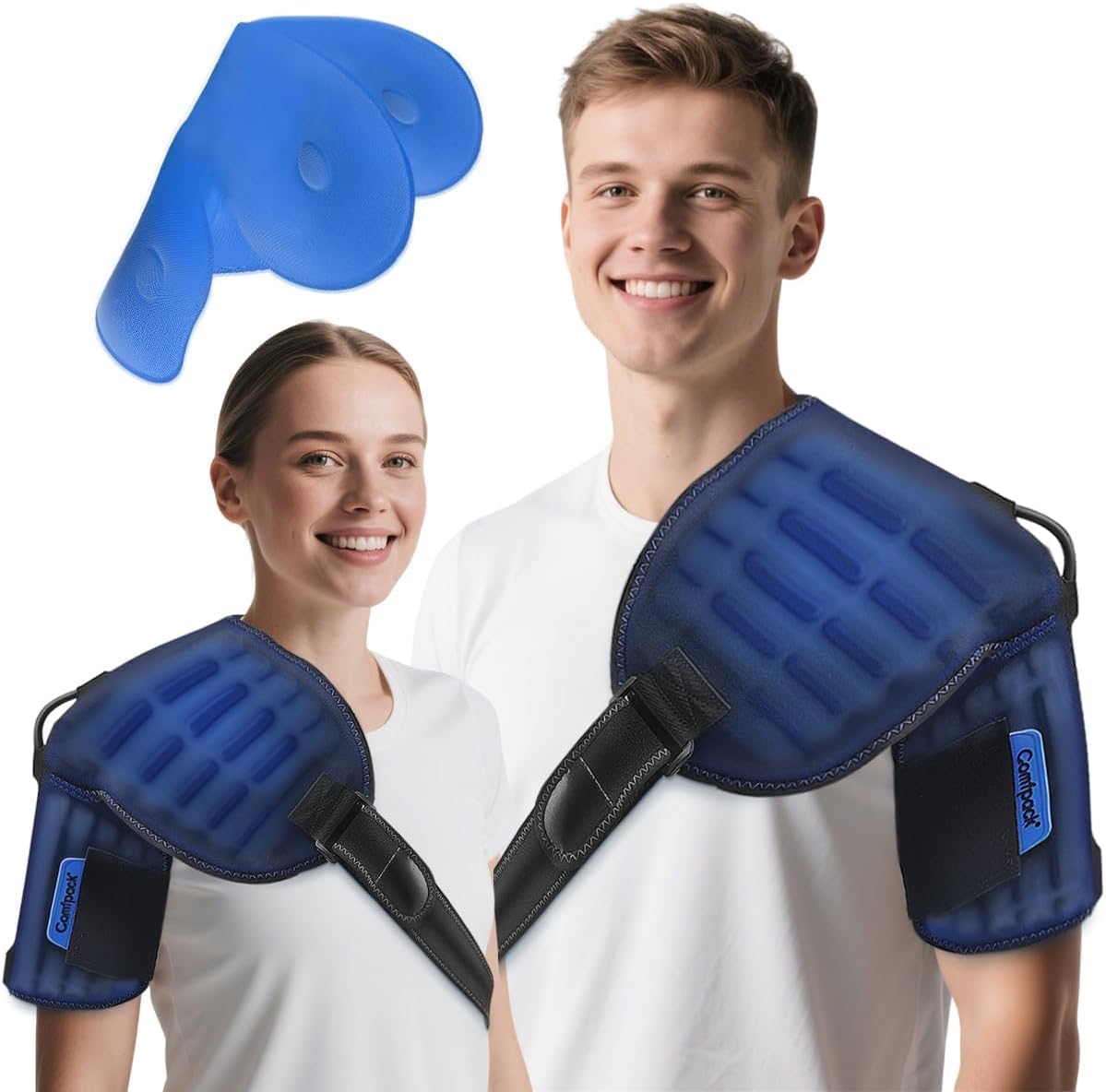 Comfpack Compression Ankle Ice Pack Wrap for Foot Pain Relief