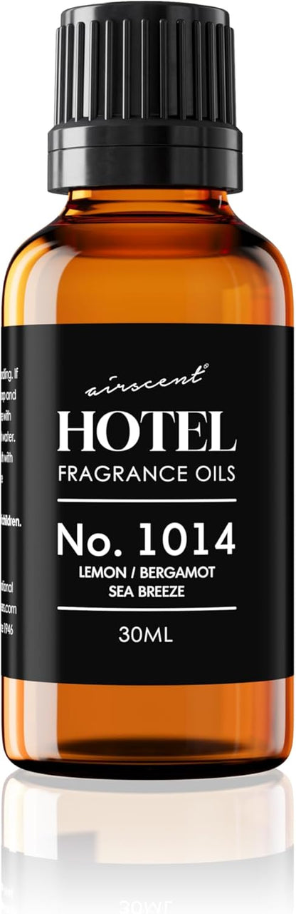 AirScent Hotel Diffuser Oil No. 1014 - Iconic 5-Star Hotel Blend - 120 mL | Lemon Bergamot Sea Breeze - Coastal Blend - Fragrance Oil for Ultrasonic and Waterless Diffusers and Crafting
