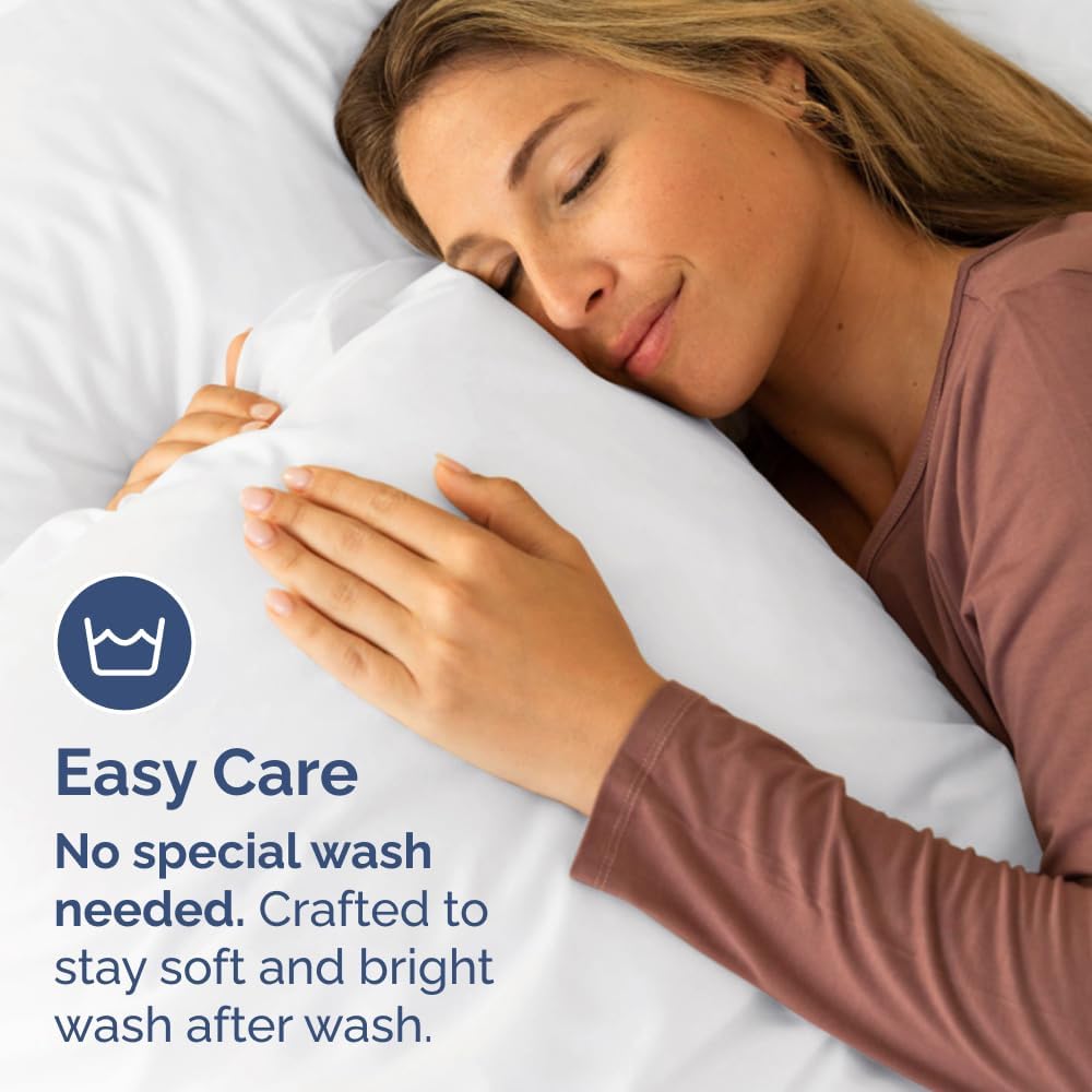 Standard Pillow Cases Set of 10 - Ultra Soft Hotel Quality Pillowcase Covers - Comfy, Cozy & Wrinkle Free - Shrink, Stain and Fade Resistant - Machine Washable Pillow Protectors - 10 Pcs Set - White - Colors A