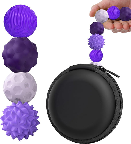 BUSOHA Silicone Magnetic Fidget Balls - 4 Pack Fidget Toys for Adult