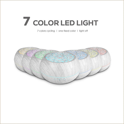 550ml Large Capacity Essential Oil Diffuser 6 Essentil Oil Set Aromatherapy Ultrasonic Air Humidifier with Timer and 7 Color LED Night Light Remote Control Waterless Auto-Off White Wood Grain