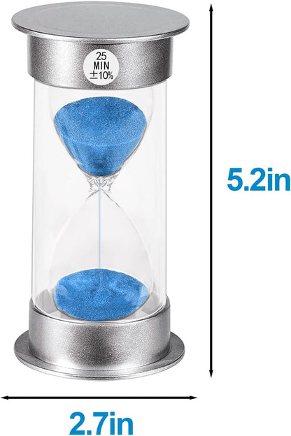 2 Minute Hourglass Sand Timer with Suction Cup,Unbreakable Sucker Sand Clock Timer 2 min,Plastic Mini Sand Watch,Rotatable Reloj De Arena for Kids Toothbrush(Blue)
