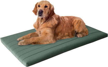 BALANCE Dog Crate Bed, Orthopedic Dog Bed Pad with Waterproof Liner, Washable Crate Foam Pet Mat for Large, Medium, Puppy Dogs Breeds, Mint Leaf, 36“x23”x1.6“