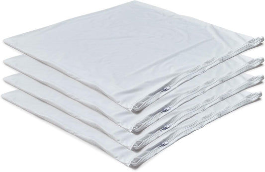 4 Pack Waterproof Down Feather Proof Pillow Protectors with Zipper 20x20