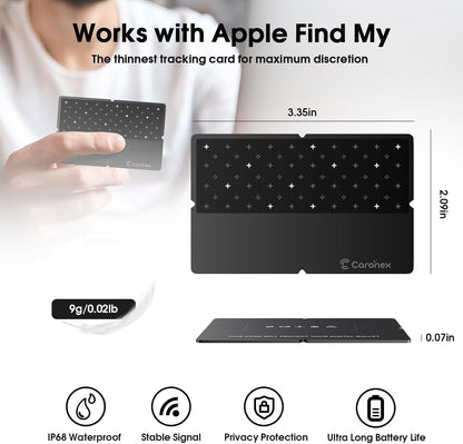 2026[Apple MFi Certified] Bluetooth Tracker Smart Card for Apple Find My iPhone Ultra-Thin Wallet GPS Tracker, 5-10 Years Battery, IP68 Waterproof Item Finder for Wallet, Bag, Luggage