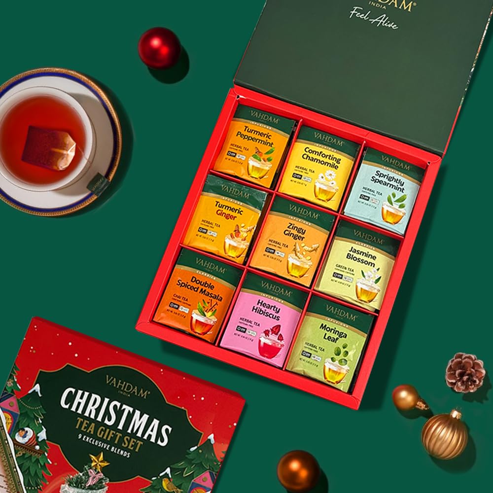 VAHDAM, Assorted Black Tea Loose Leaf Tea Gift Set (10 Flavors) Gift Ideas for Women & Men | Directly Sourced From Assam and Darjeeling | Resealable Ziplock Pouch