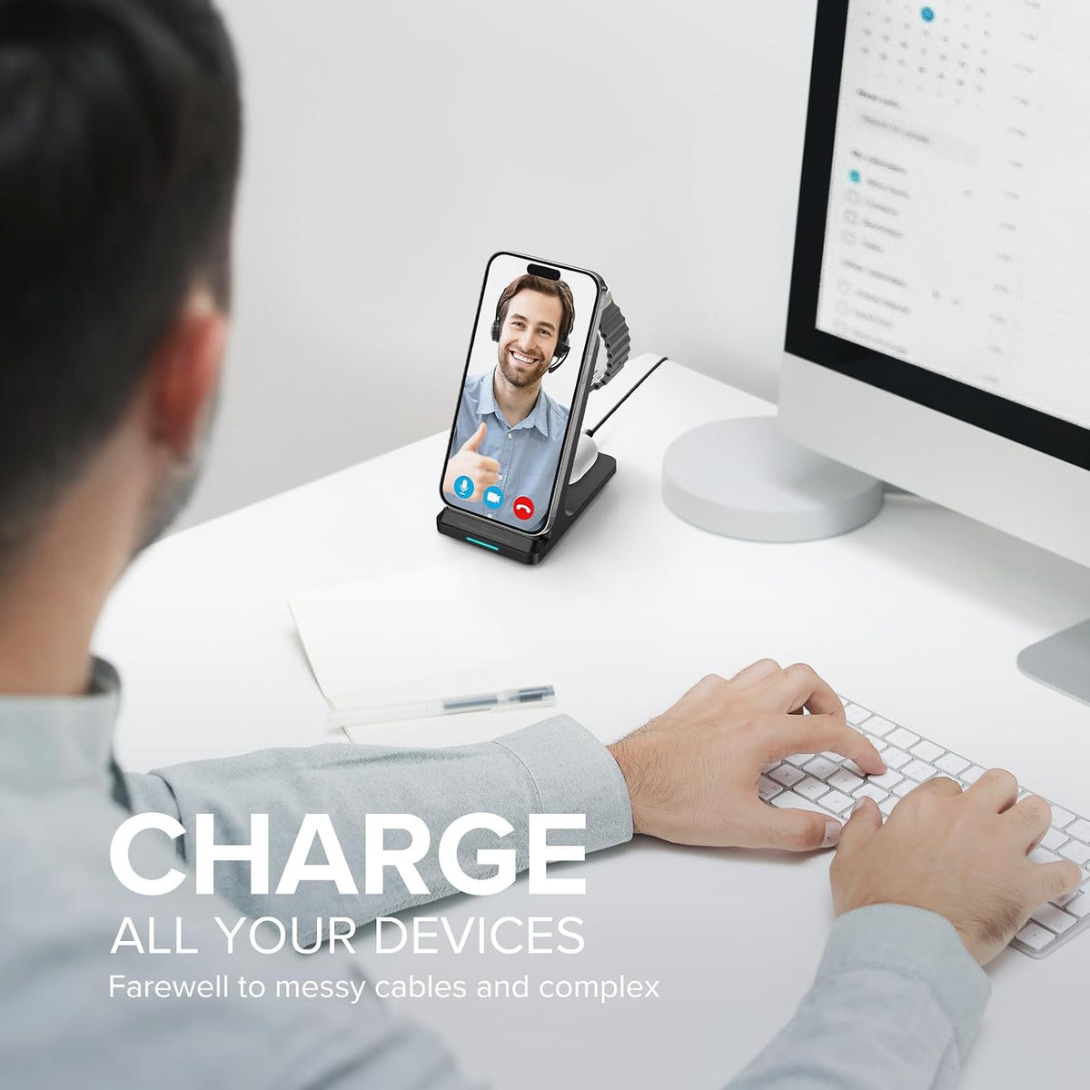 3 in 1 Fast Wireless Charging Station for Multiple Apple Devices