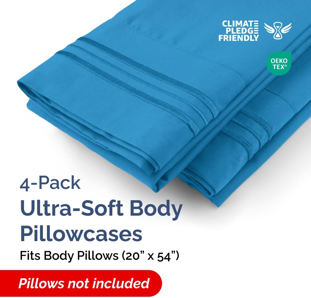Standard Pillow Cases Set of 10 - Ultra Soft Hotel Quality Pillowcase Covers - Comfy, Cozy & Wrinkle Free - Shrink, Stain and Fade Resistant - Machine Washable Pillow Protectors - 10 Pcs Set - White - Colors B