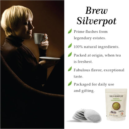 Silverpot Fennel & Peppermint Tea, 100 Teabags, Caffeine Free, 100% Natural