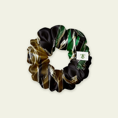 LILYSILK Silk Hair Scrunchies / Ties for Frizz & Breakage Prevention, 100% Mulberry, No Damage, Elastic ponytail Holders, 1Pc, Coffee - Colors B
