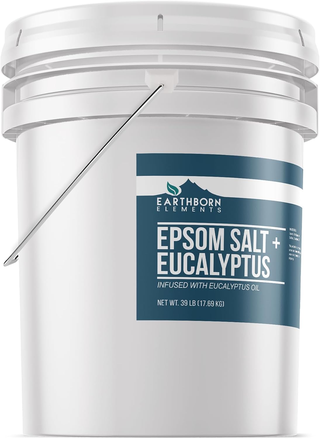 Earthborn Elements Epsom Salt (1 Gallon), Resealable Bucket, Magnesium Sulfate Soaking Solution, All-Natural