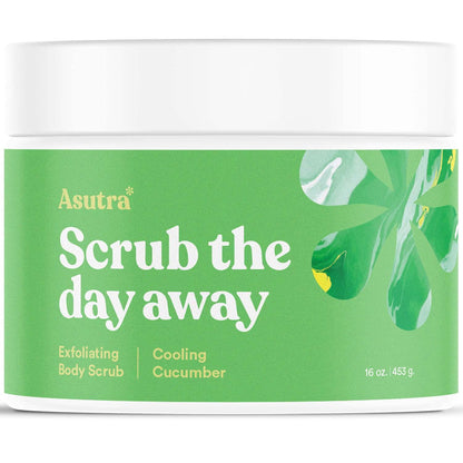 ASUTRA Dead Sea Salt Essential Oil Body Scrub Exfoliator (16 Ounce)
