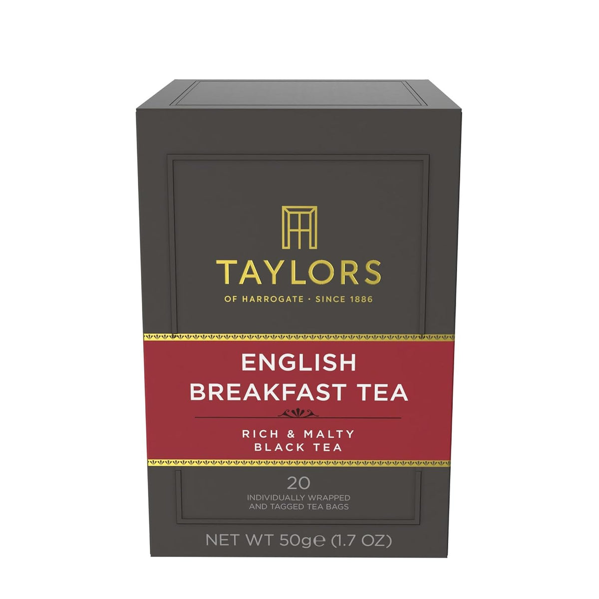 Taylors of Harrogate English Breakfast Black Tea, 20ct (Pack of 1)